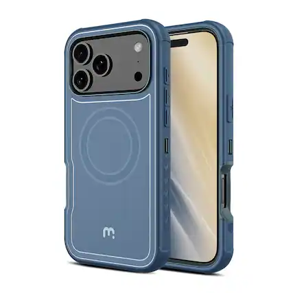 Front. Mybat Pro - MyBat Pro Maverick Series Rogue Edition MagSafe Case for Apple iPhone 18 Pro Max / 17 Pro Max - Blue.