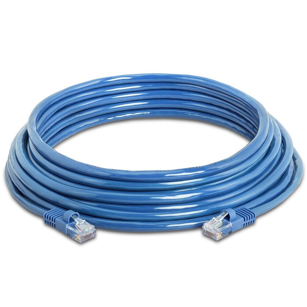 Angle. Cmple.com - Cmple - Cat5e Ethernet Cable 25 ft, 350 MHz UTP Cat 5e Ethernet Patch Cord, 1Gbps Network Lan Cables, RJ45 - Blue - Blue.