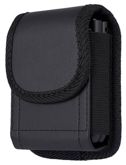 Alt View 9. Nakedcellphone - Pouch Case for Motorola RAZR and Galaxy Z Flip Phones - Metal Clip, Belt Harness, Magnetic Closure - Black.