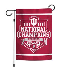 WinCraft - Indiana Hoosiers College Football Playoff 2025 National Champions 12" x 18" Deluxe Double-Sided Garden Flag - Multicolor