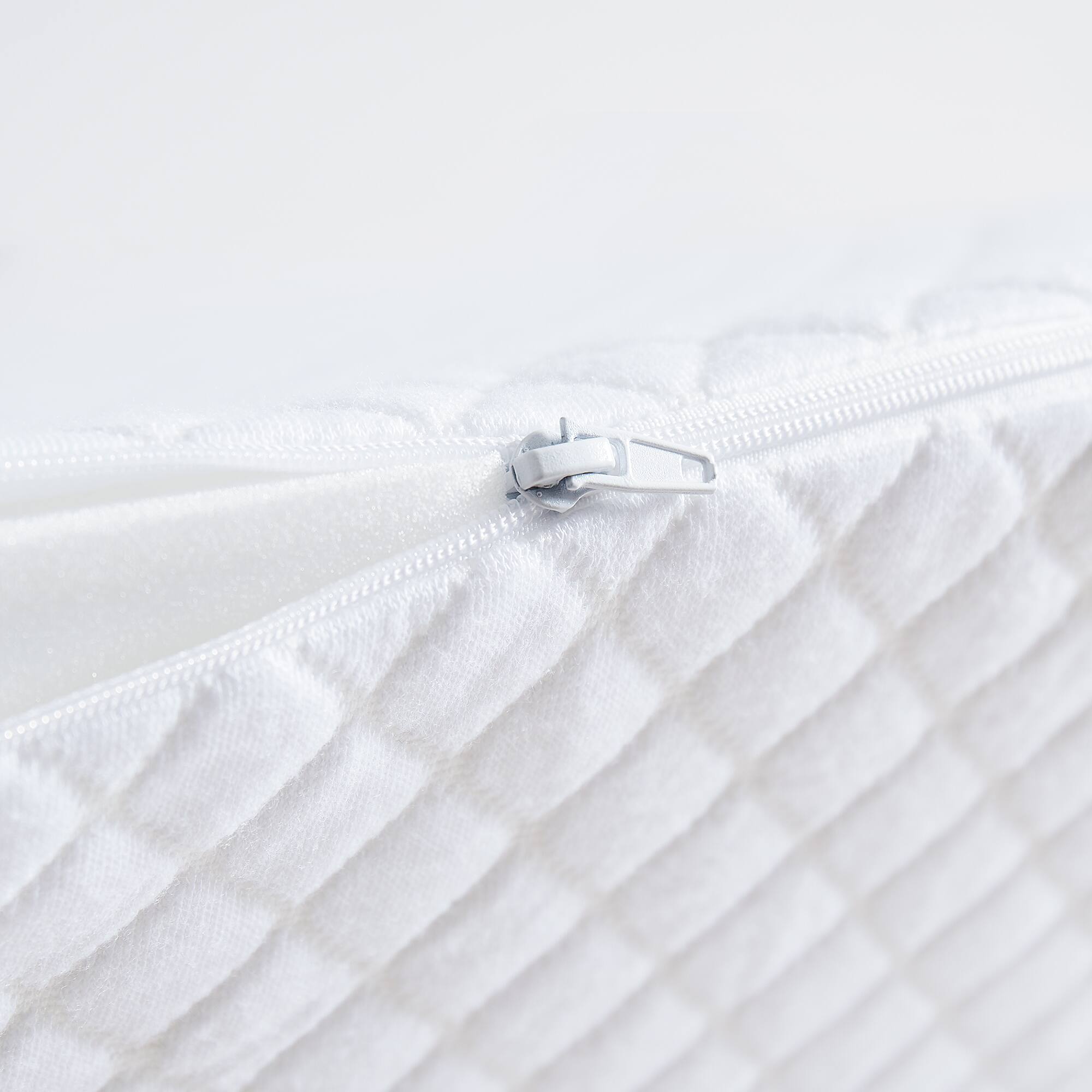 Left. Sweet Home Collection - Bed Wedge Pillow for Headboard, Bed Gap Filler with Side Pockets, Headboard Wedge Pillow for Sleeping - King - White.