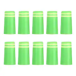 Unique Bargains - Golf Plastic Ferrules, Golf Club Ferrules Fits 0.35In Tapered Steel Shafts, 10pcs - Fits Golfing Club Repair/Replacement - Green, White