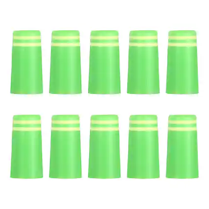 Front. Unique Bargains - Golf Plastic Ferrules, Golf Club Ferrules Fits 0.35In Tapered Steel Shafts, 10pcs - Fits Golfing Club Repair/Replacement - Green, White.