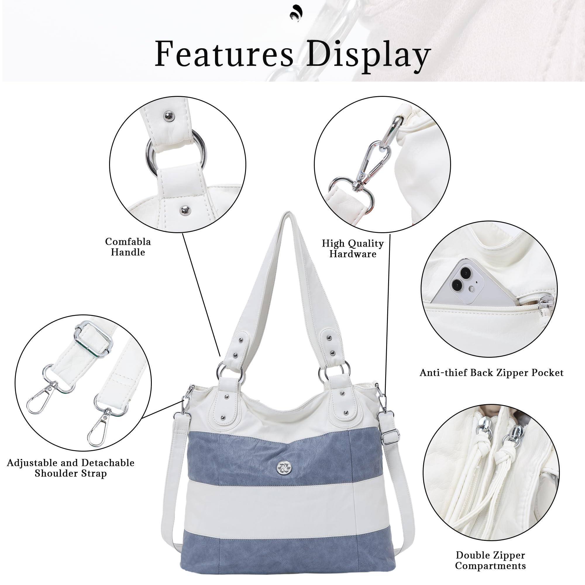 Features Display

- Comfable Handle
- High Quality Hardware
- Anti-theft Back Zipper Pocket
- Adjustable and Detachable Shoulder Strap
- Double Zipper Compartments