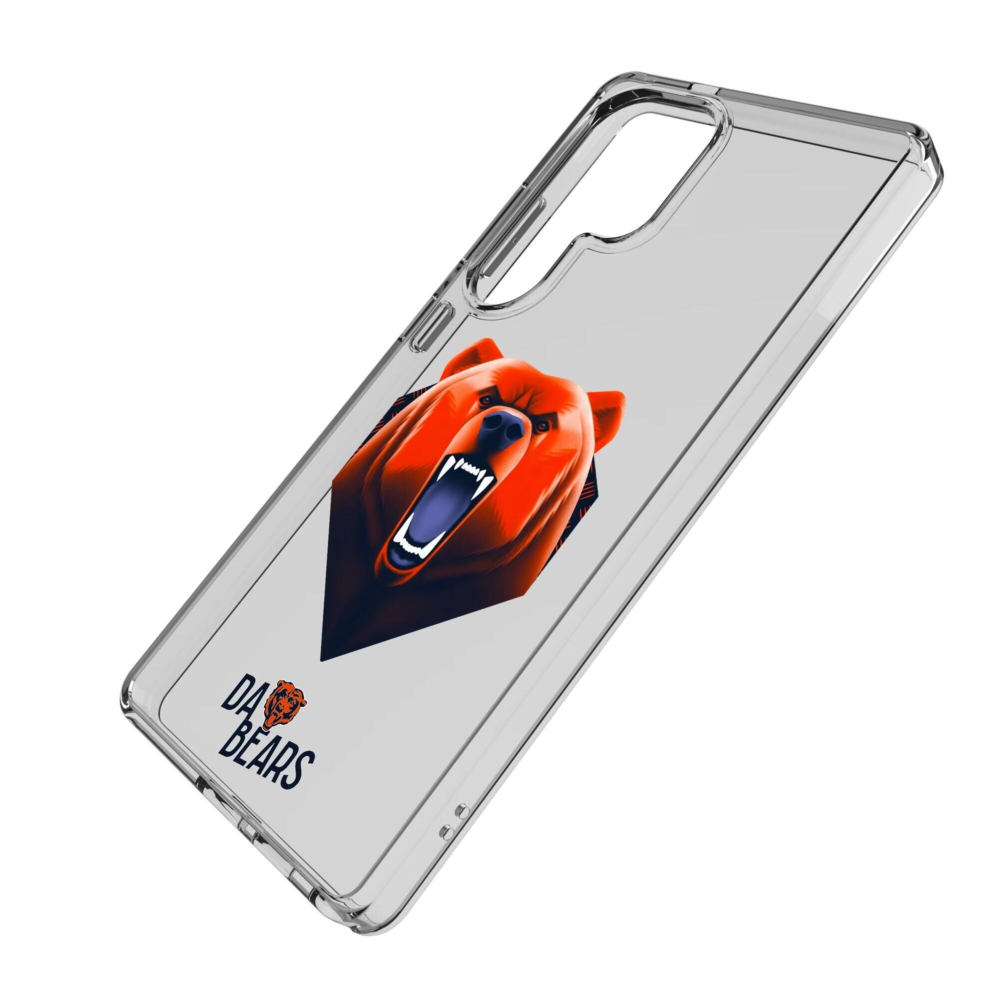Alt View 1. Keyscaper - Chicago Bears Galaxy Clear Case - S24 Plus - Multicolor.