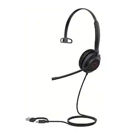 Yealink - 1308165 UH35 Mono Teams USB Headset with Mic & Noise Cancelling, USB-C/A - Black