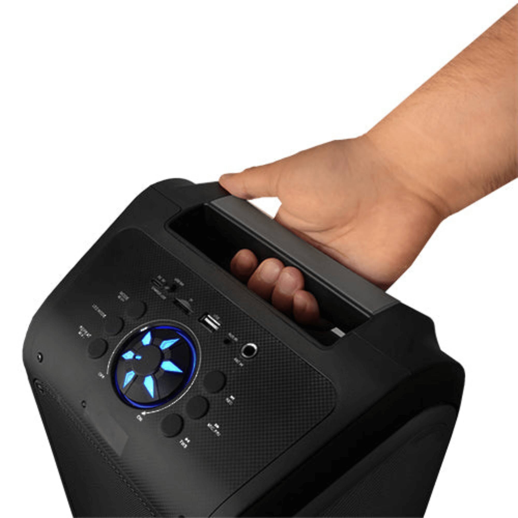 Alt View 7. iQ Sound - 2 x 6.5" Sound Traveler Portable Backpack Speaker w TWS, LED Lights.