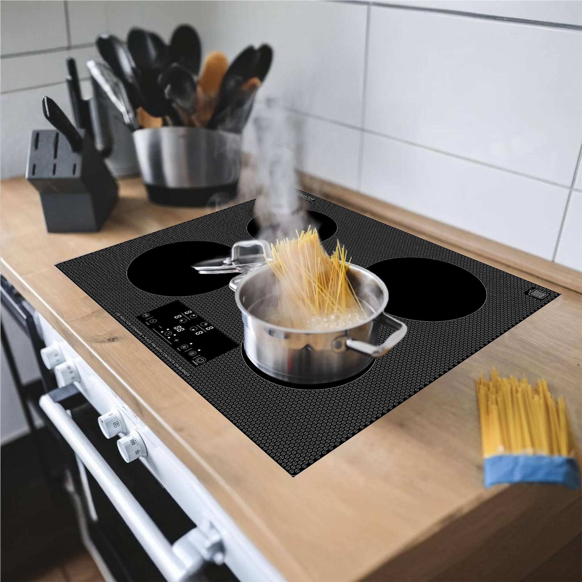 Alt View 8. Equator - Equator ED 24" Built-In/Freestanding | 4 Burner Induction Electric Cooktop Touch Control | Auto Power Sharing 220V - Black.