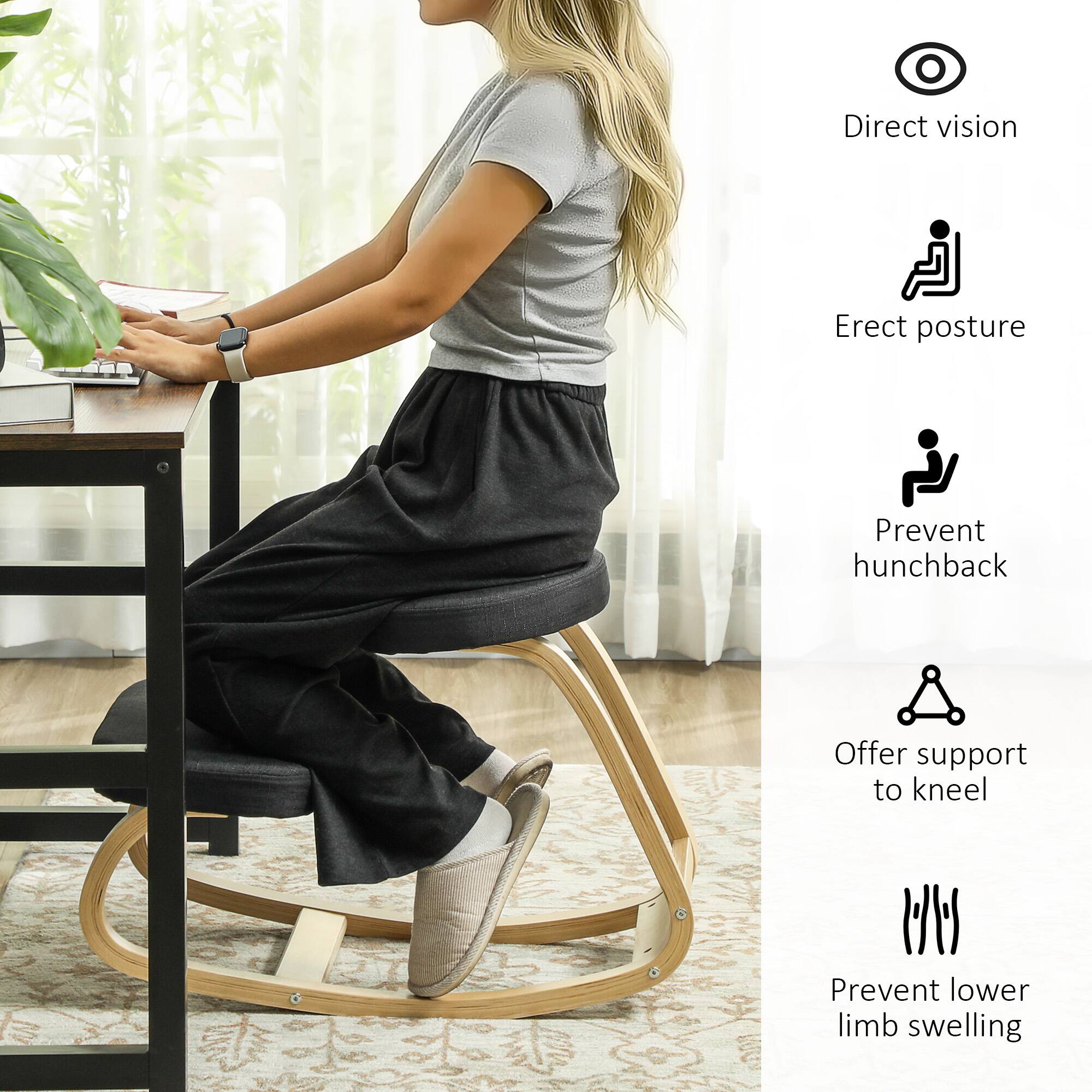- Direct vision
- Erect posture
- Prevent hunchback
- Offer support to kneel
- Prevent lower limb swelling