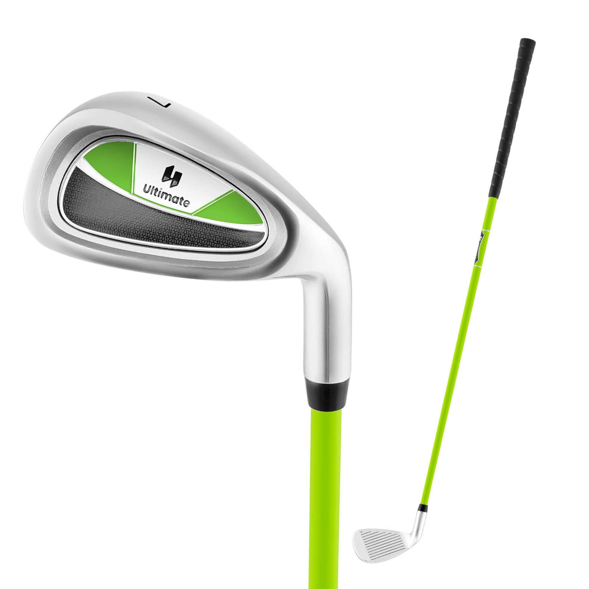Alt View 9. Costway - Costway Junior #7 Iron for Kids with Fiberglass Shaft & Headcover Junior Practice Golf Club Green - Green.