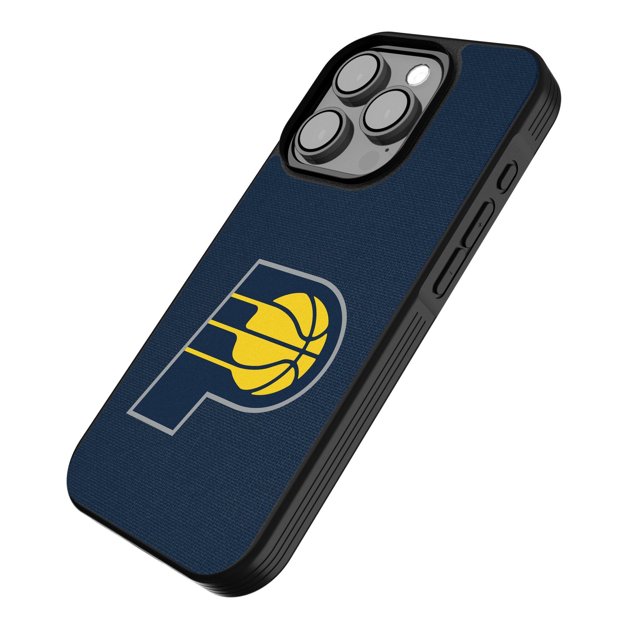 Alt View 1. Keyscaper - Indiana Pacers Solid Design iPhone Bump Case - 16 Pro - Multicolor.