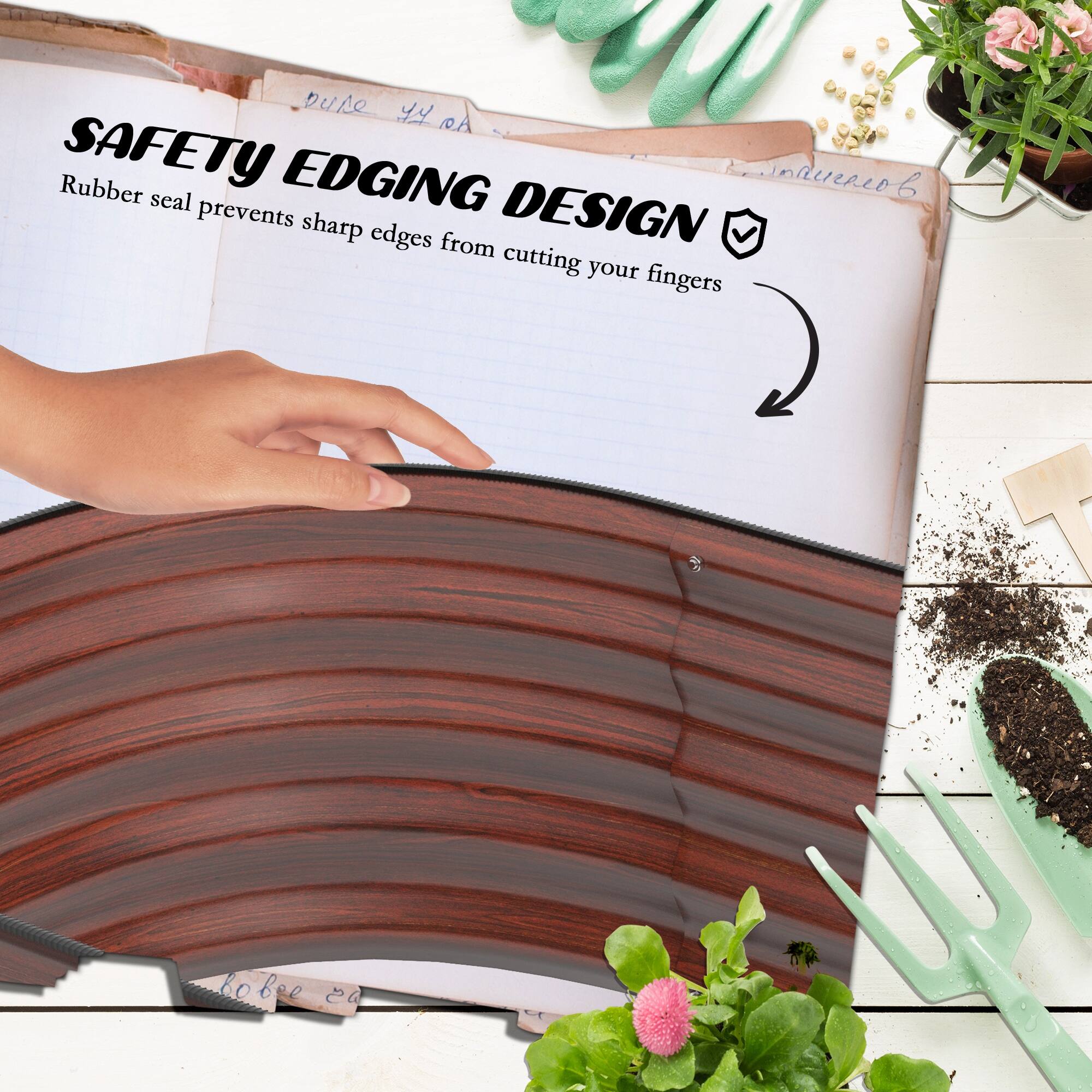 Dure y A SAFETY EDGING DESIGN Rubber seal prevents sharp edges from cutting your fingers bobee