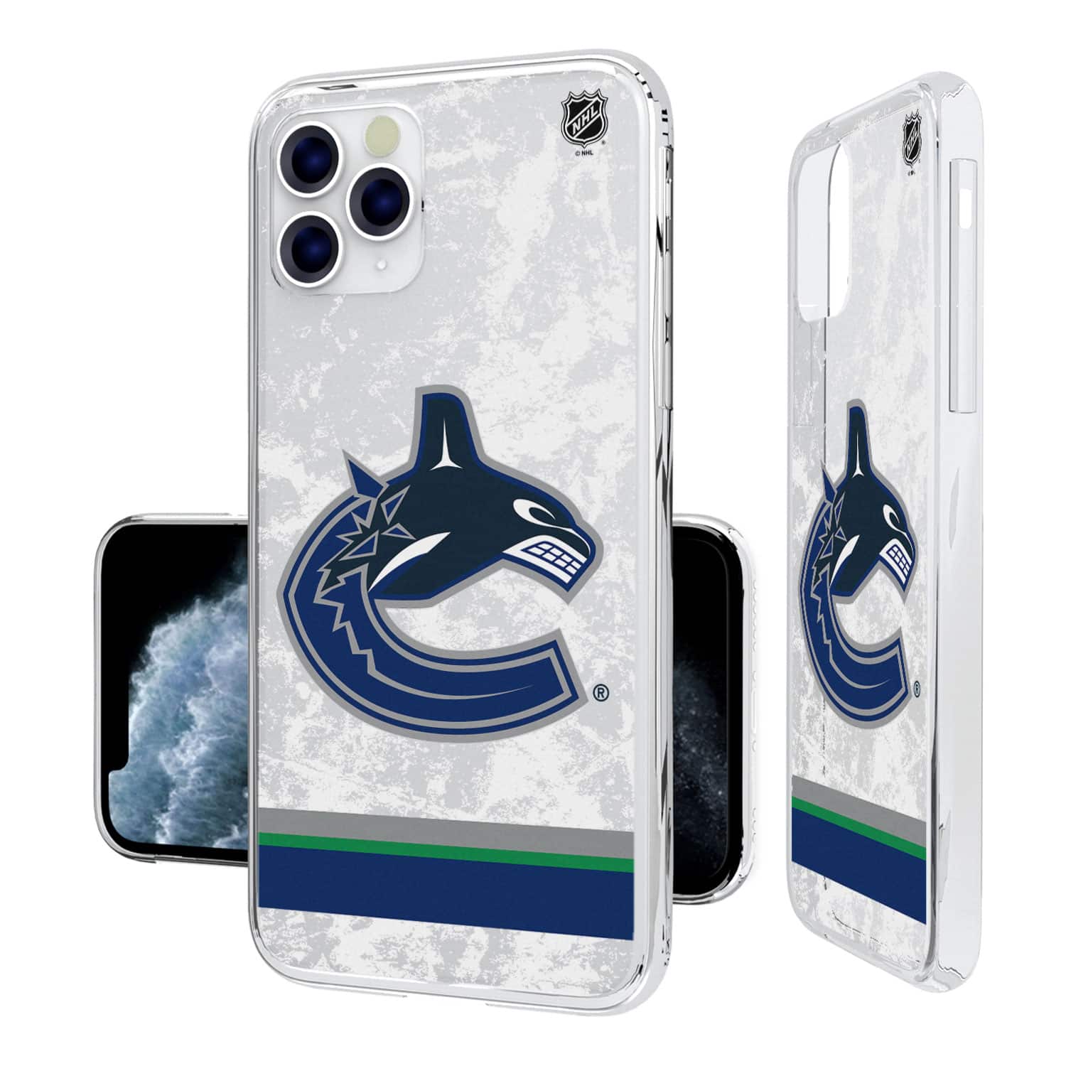 Keyscaper NHL Vancouver Canucks iPhone Stripe Clear Ice 16e