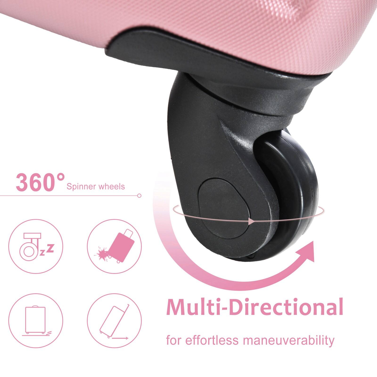 360° Spinner wheels

Multi-Directional for effortless maneuverability