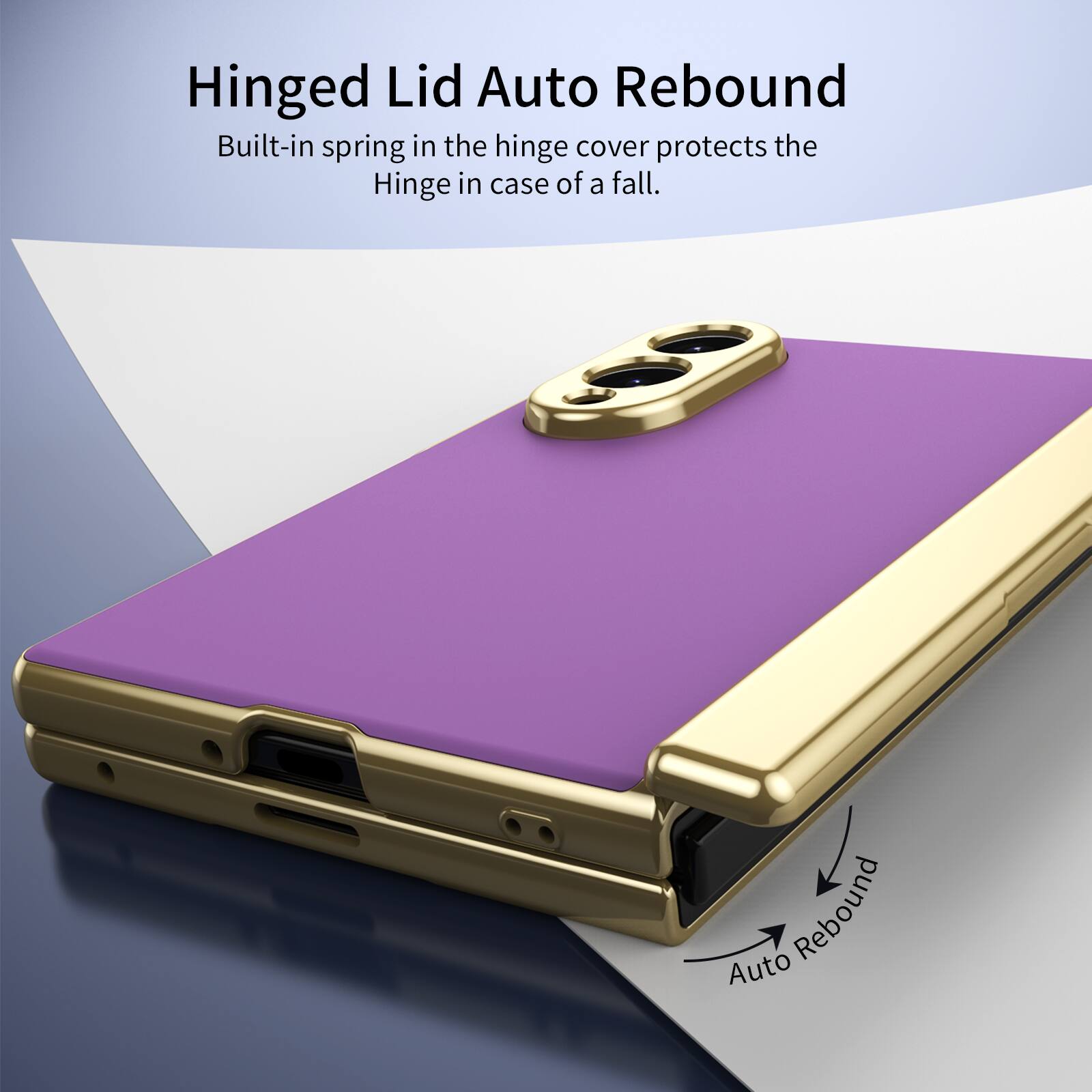 Hinged Lid Auto Rebound

Built-in spring in the hinge cover protects the Hinge in case of a fall.