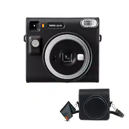 Fujifilm - INSTAX SQUARE SQ40 Instant Film Camera(Black), Bag for instax SQ40Black