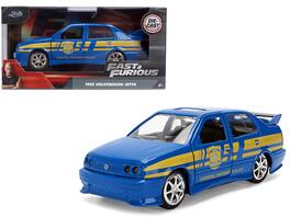Jada - Volkswagen Jetta Police Car Rio Federal Highway Police Fast Five 2011 Movie Fast & Furious 1/32 - Blue Yellow Stripes
