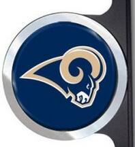 Alt View 1. PRORUN - Los Angeles - Go Rams - Automotive Vehicle License Plate Frame with Team Badges - Multi.