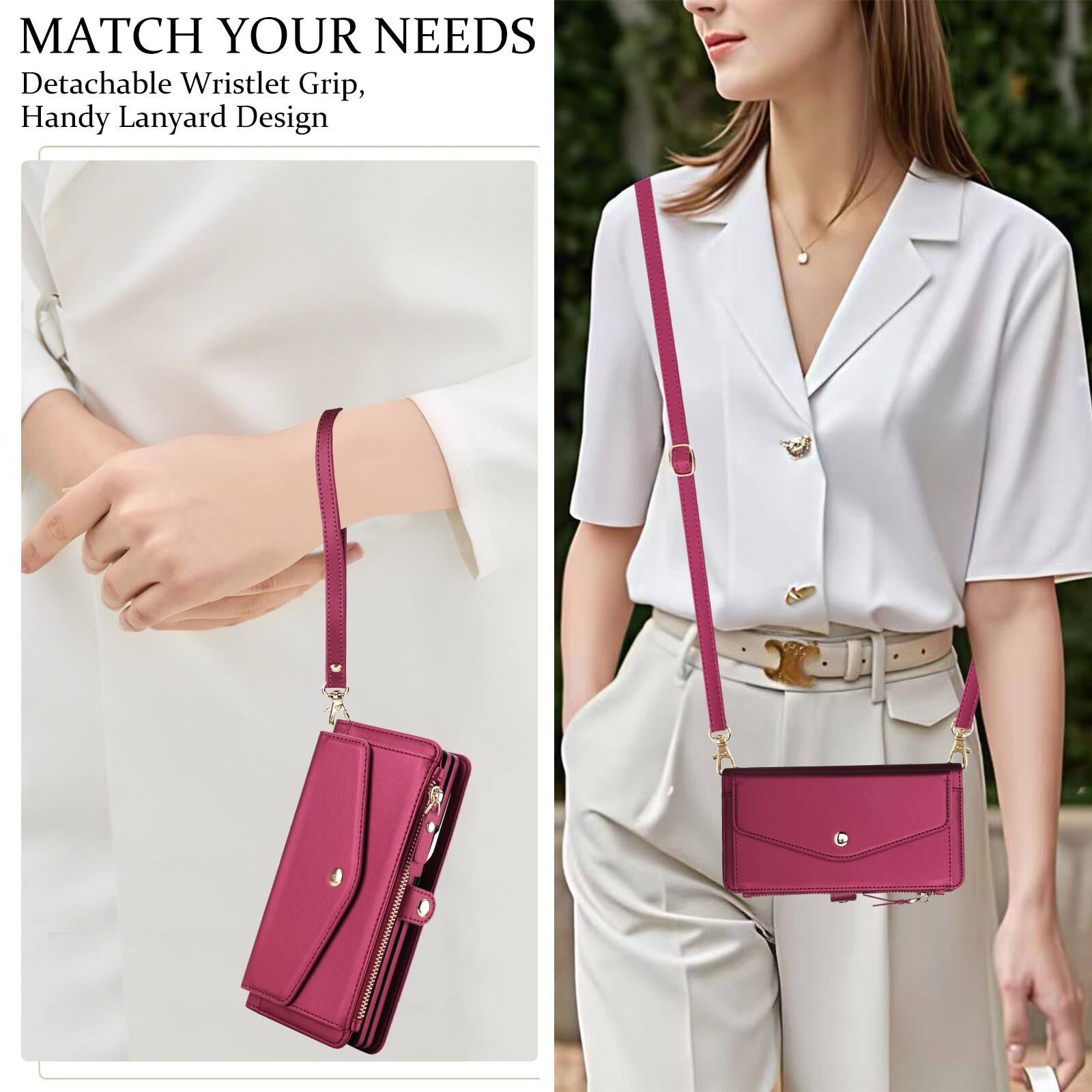 MATCH YOUR NEEDS  
Detachable Wristlet Grip,  
Handy Lanyard Design