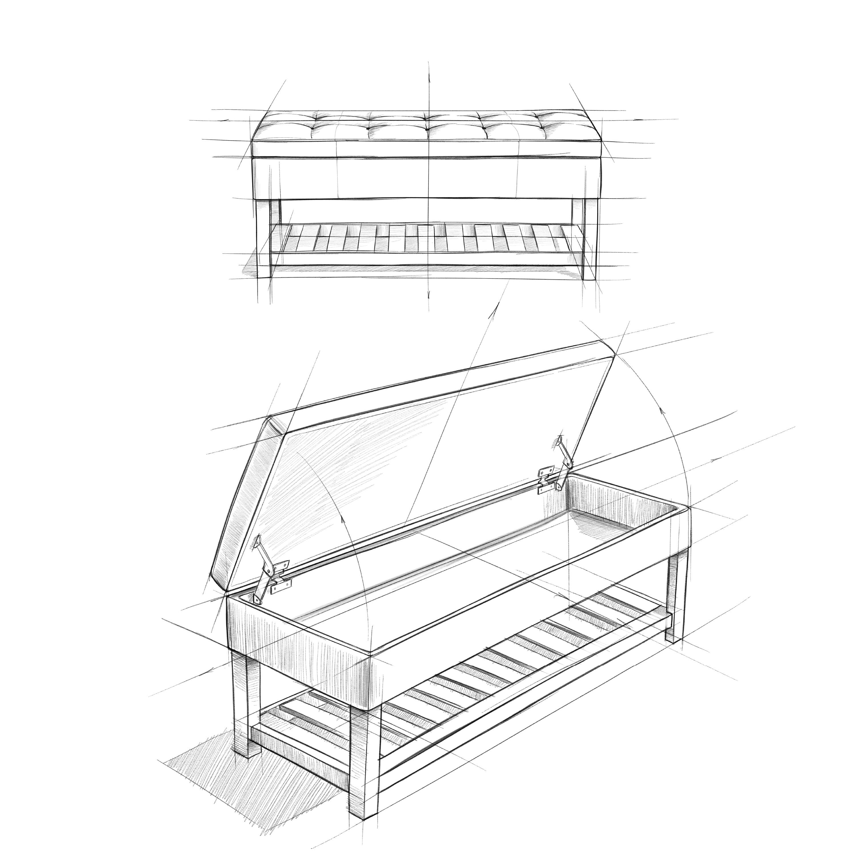 Alt View 14. Simpli Home - Cosmopolitan Storage Ottoman Bench with Open Bottom - Cloud Grey.
