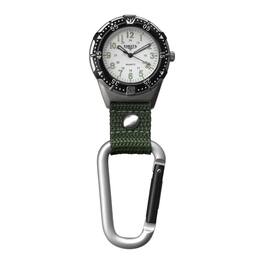 Dakota - Backpacker Clip, Nylon Carabiner Strap, Outdoor Gifts for Men and Women, Clip On Watch - Green