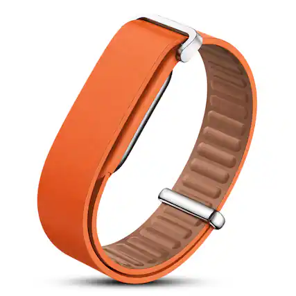 Front. Dteck - Leather Band for Google Fitbit Air, Soft Comfortable Wristband Replacement Strap - Orange.