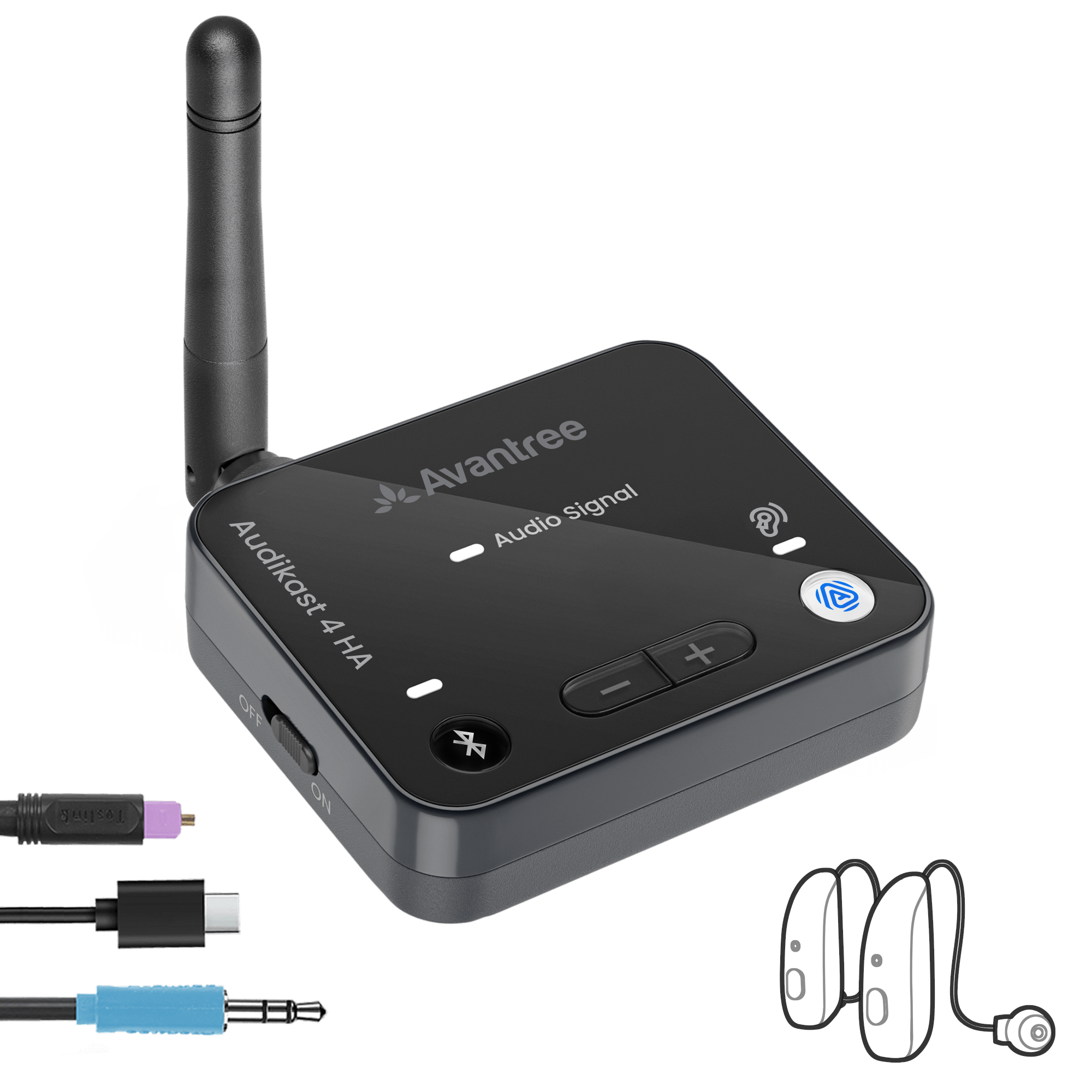 Avantree - Audikast 4HA – Auracast TV Transmitter & Streamer, Personal TV Listening