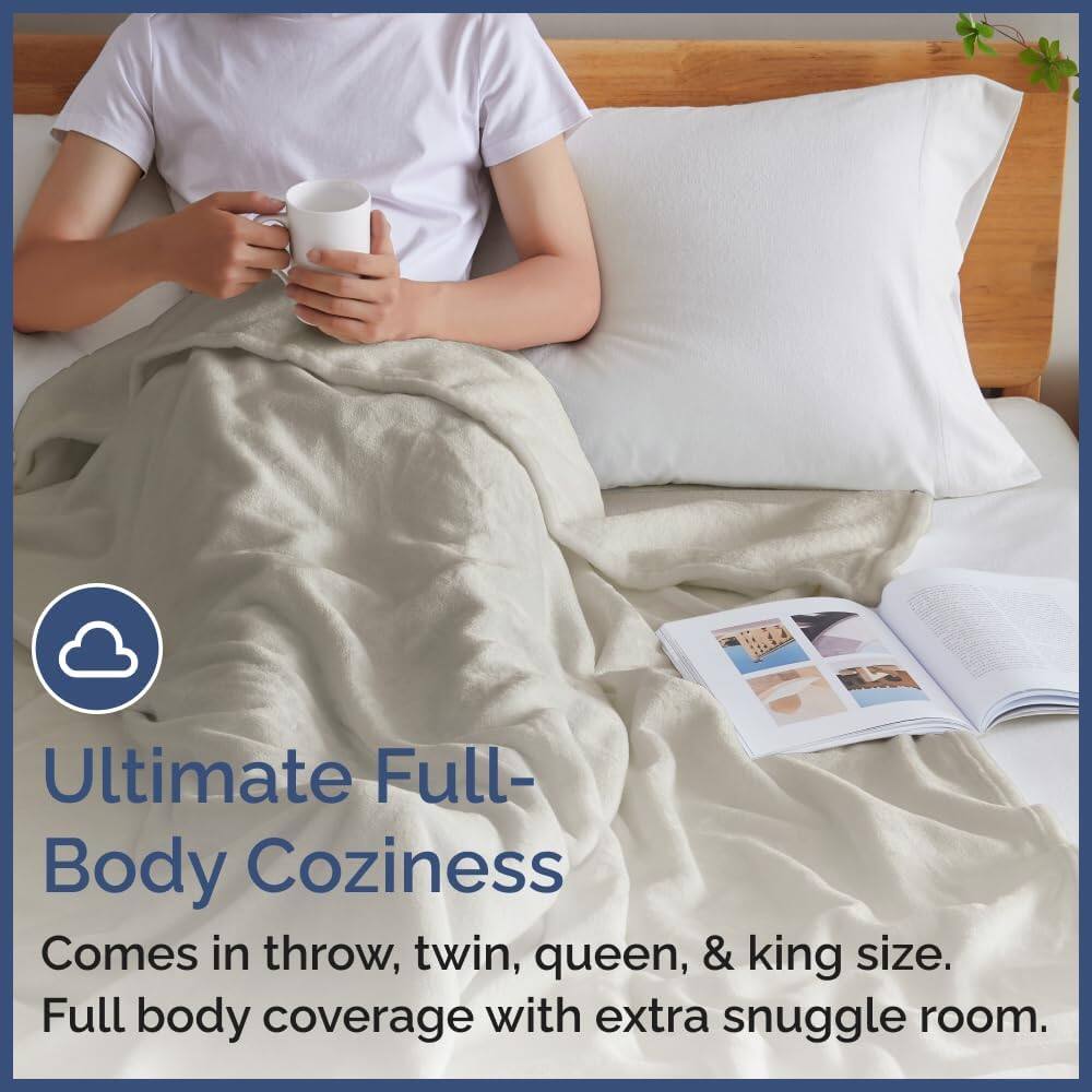 Ultimate Full-Body Coziness  
Comes in throw, twin, queen, & king size.  
Full body coverage with extra snuggle room.