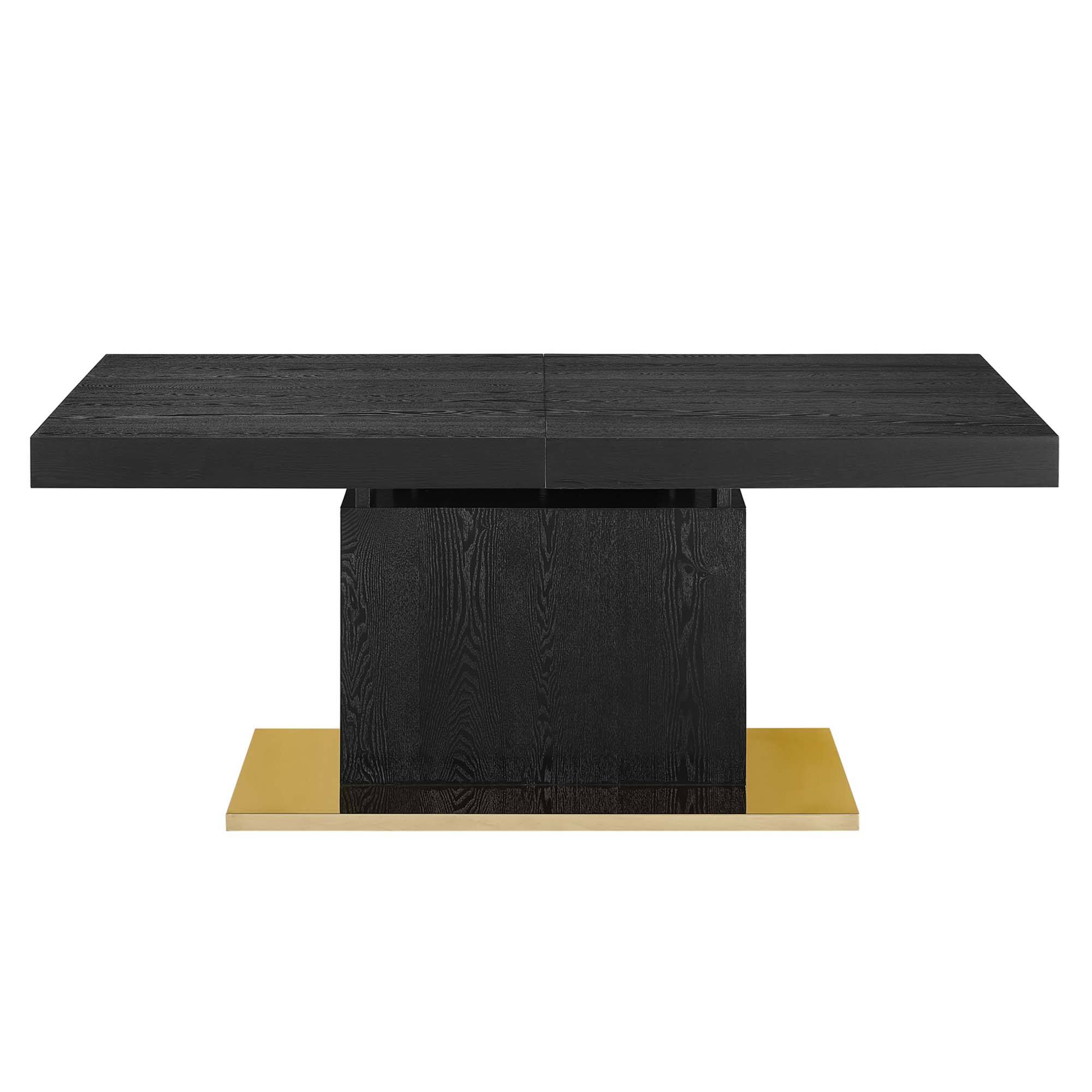 Left. Modway - Vector Expandable Dining Table by Modway - Black Gold.
