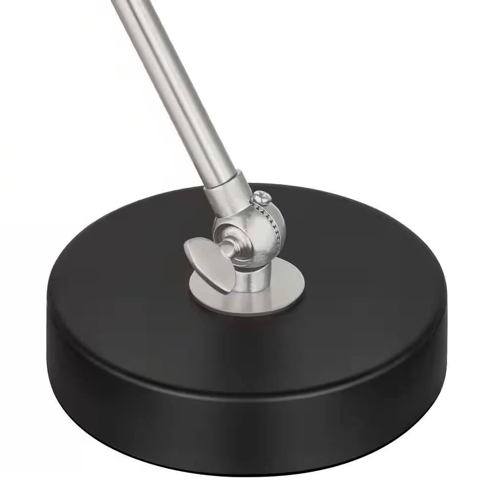 Left. Hivvago - Simple Modern Metal Desk Light Table Lamp with Black Shade and Adjustable Tilt - black.