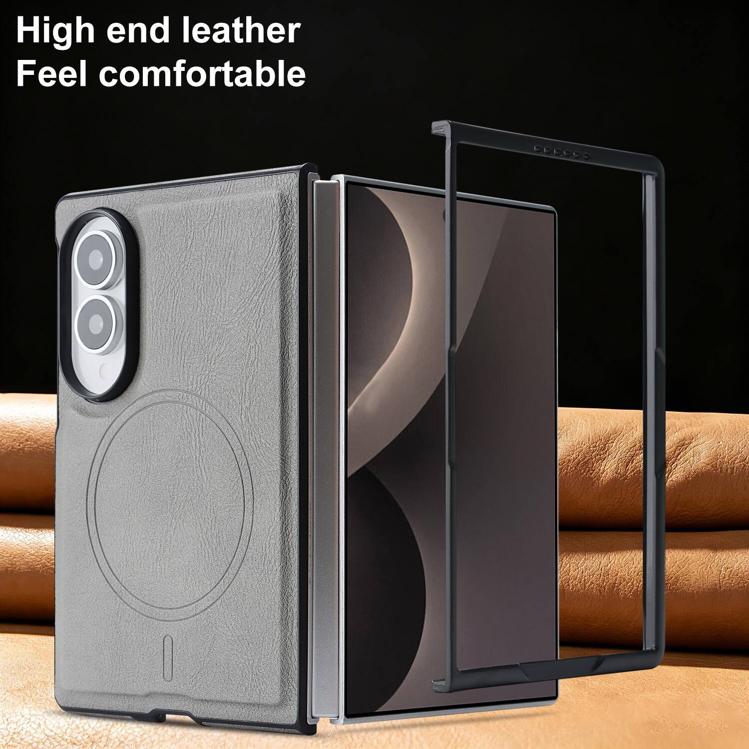 High end leather  
Feel comfortable