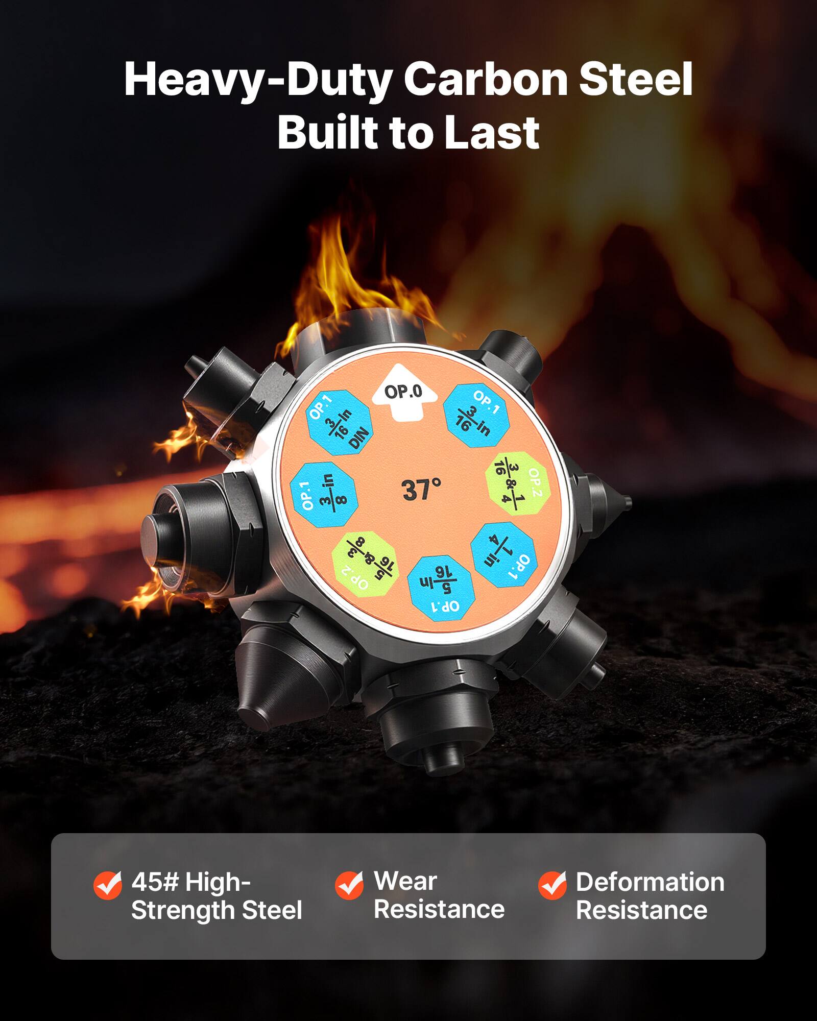 Heavy-Duty Carbon Steel Built to Last

- 45# High-Strength Steel
- Wear Resistance
- Deformation Resistance