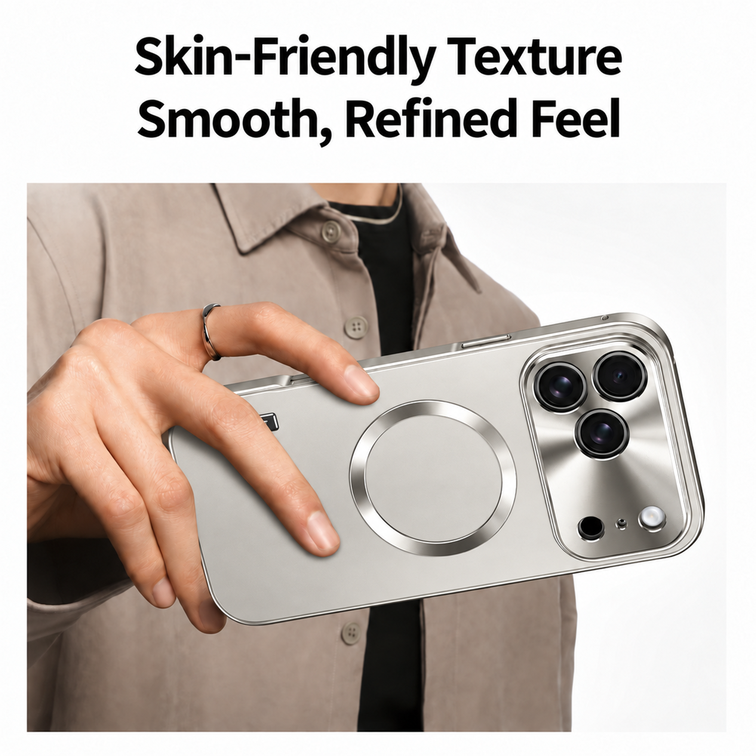 Skin-Friendly Texture  
Smooth, Refined Feel