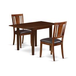 East West Furniture - Dining Room Set Mahogany - Brown