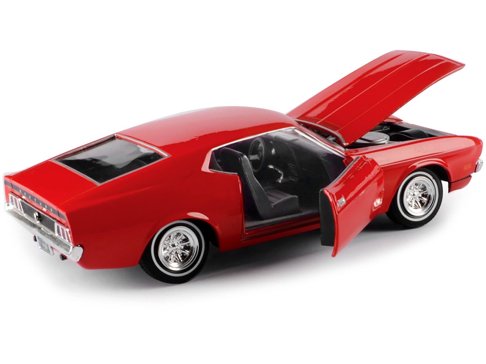 Alt View 2. Motormax - 1971 Ford Mustang Sportsroof Red 1/24 Diecast Model Car by Motormax.
