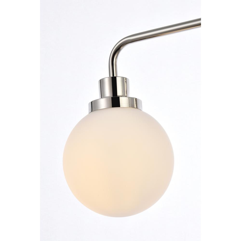 Alt View 1. Living District - Hanson 2 lights bath sconce in polished nickel with frosted shade - Polished Nickel And Frosted Shade.