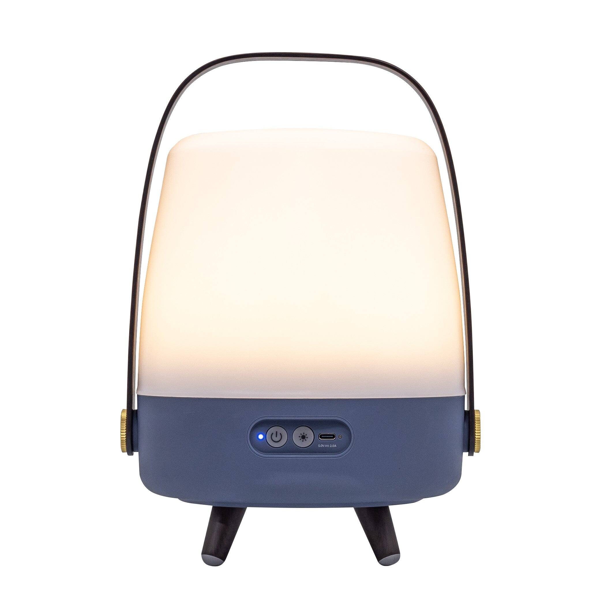 Alt View 4. Kooduu - Lite Up Play Mini, Ocean - Cordless rechargeable indoor/outdoor speaker Lamp, Sound by JBL.