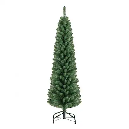 Front. Resenkos - Resenkos 5-Ft Pencil Christmas Tree with Memory Wire Branch Tips, Green - Green.
