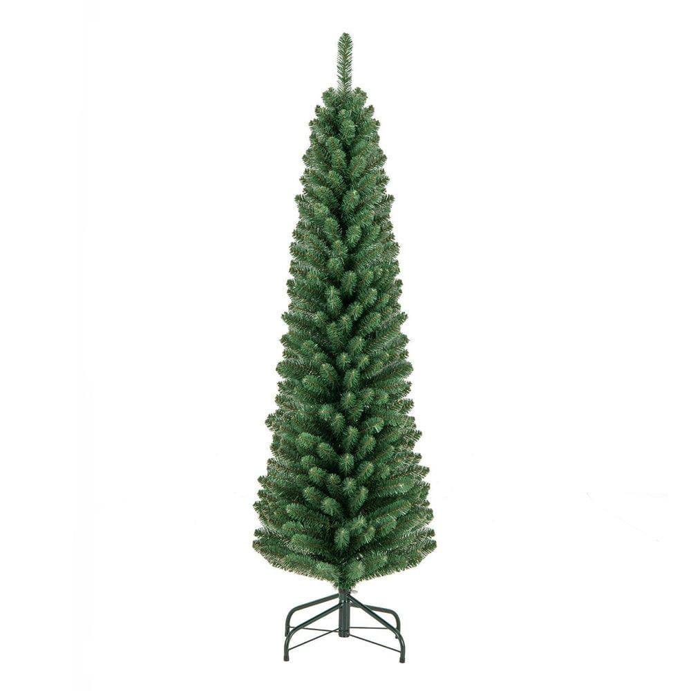 Front. Resenkos - Resenkos 5-Ft Pencil Christmas Tree with Memory Wire Branch Tips, Green - Green.