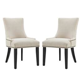 Marquis Fabric Dining Side Chair Set of 2 by Modway - Brown