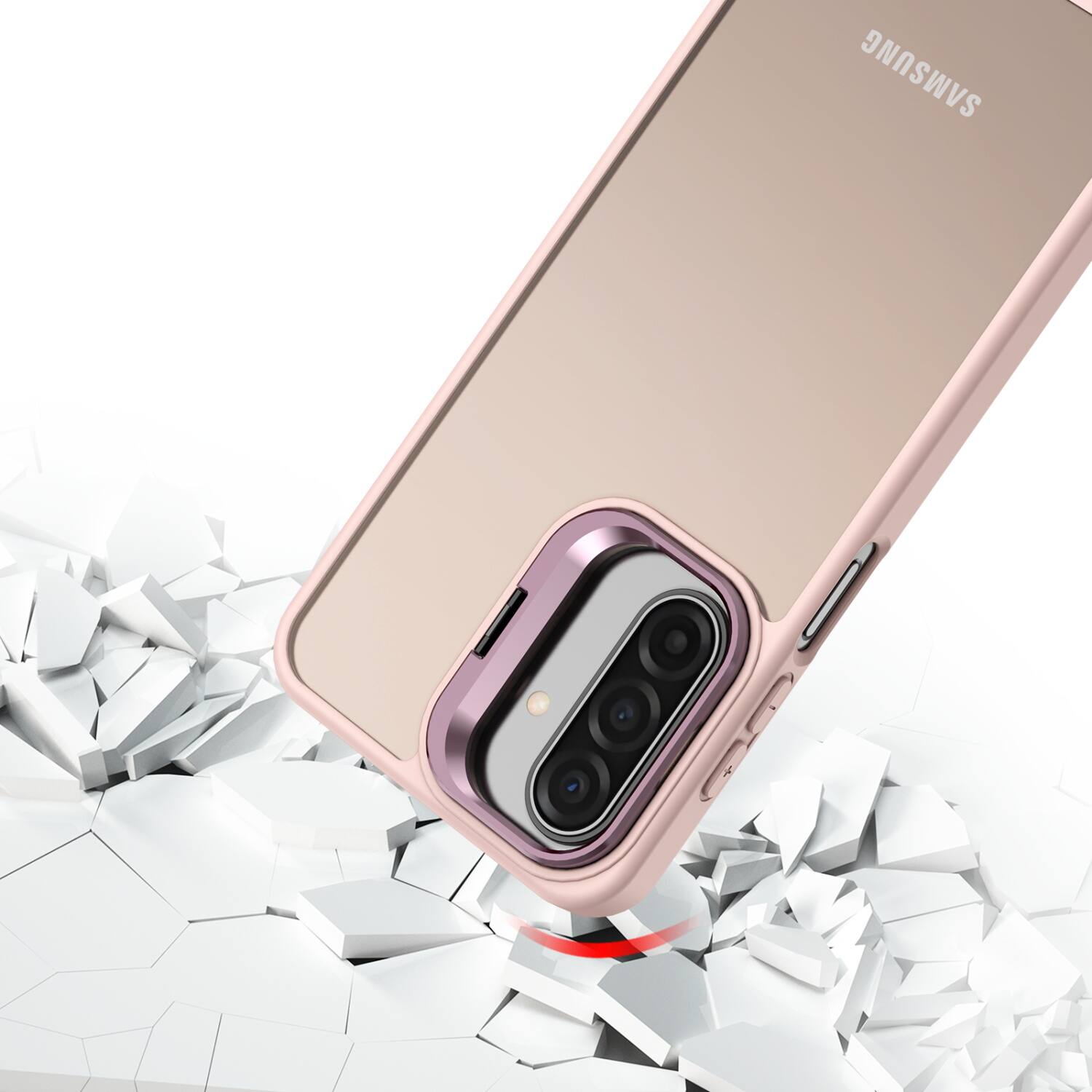 Alt View 2. BASELINE - baseline InFrame Case with Kickstand for Samsung Galaxy A17 5G - Pink - Pink.