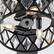Alt View 10. Breezary - 52'' Flush Mount Ceiling Fan with Light Kit, Low Profile Indoor Crystal Fan, 5 Blades, 6-Speed DC Motor, Remote, Timer - Black with Two-tone Wood Grain Blades.