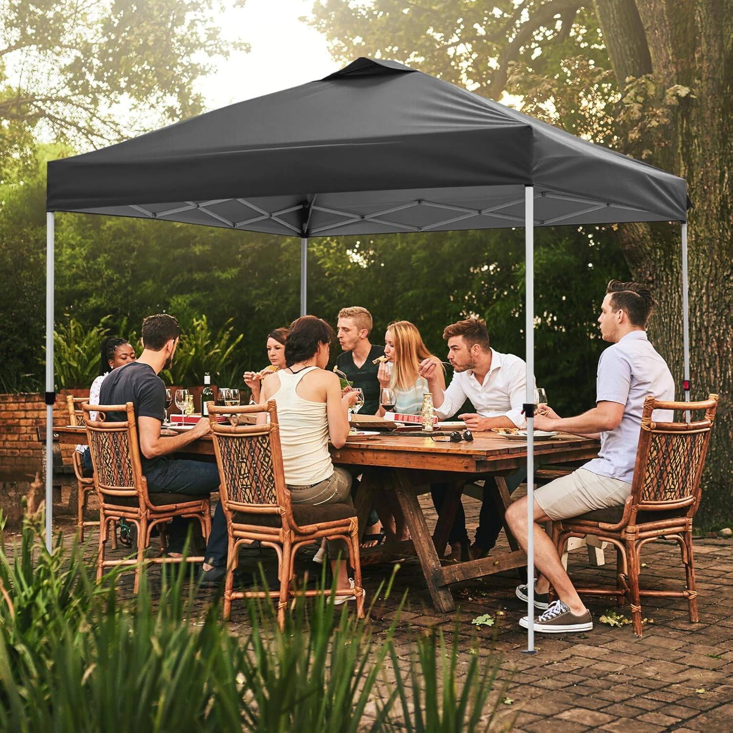 Alt View 1. Winado - 10x10 Pop Up Canopy Tent with Sidewall and Sandbags, Outdoor Pop Up Gazebo Tent for Parties One Person Set Up.