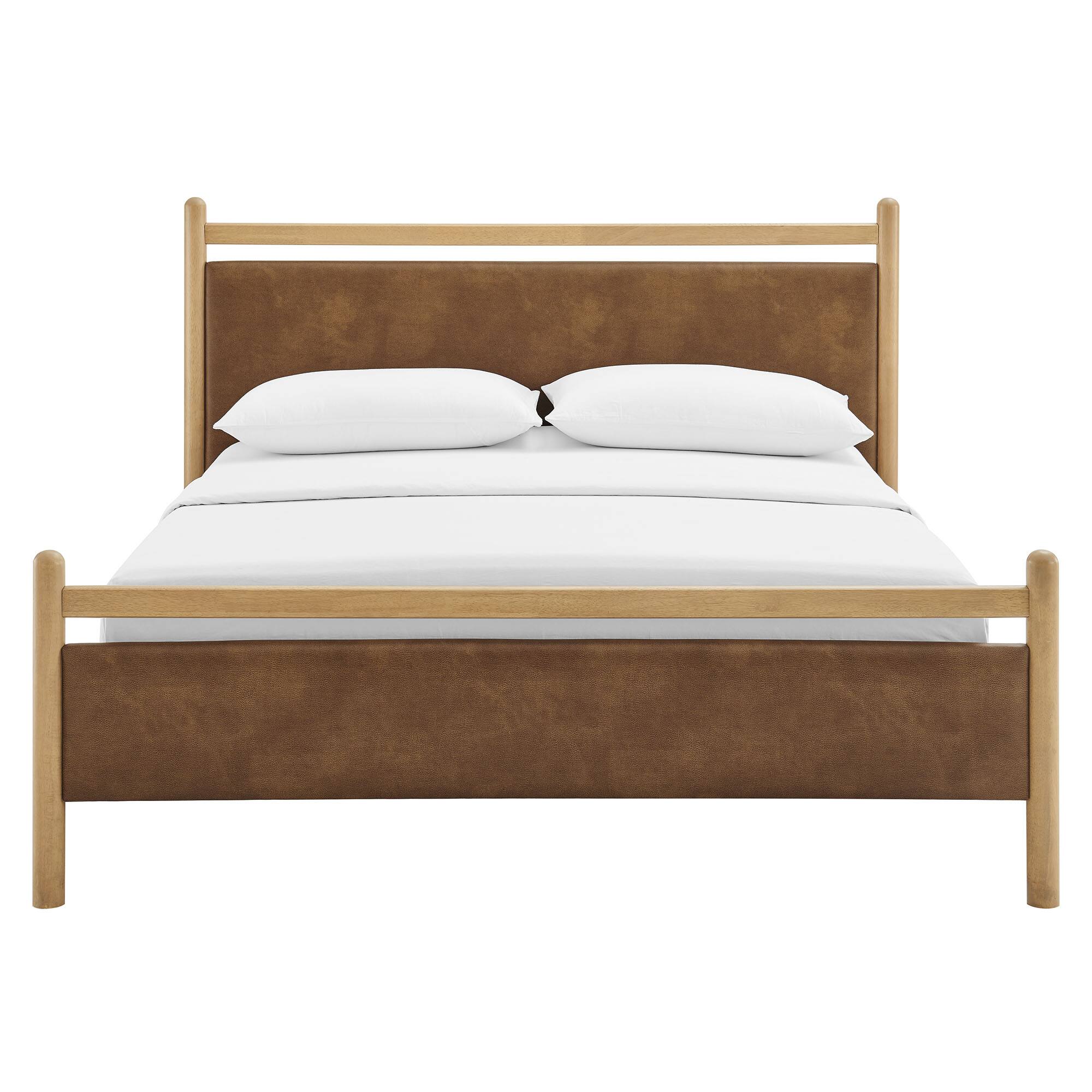 Alt View 4. Modway - Ginny Platform Bed Frame by Modway - Light Oak Canyon.