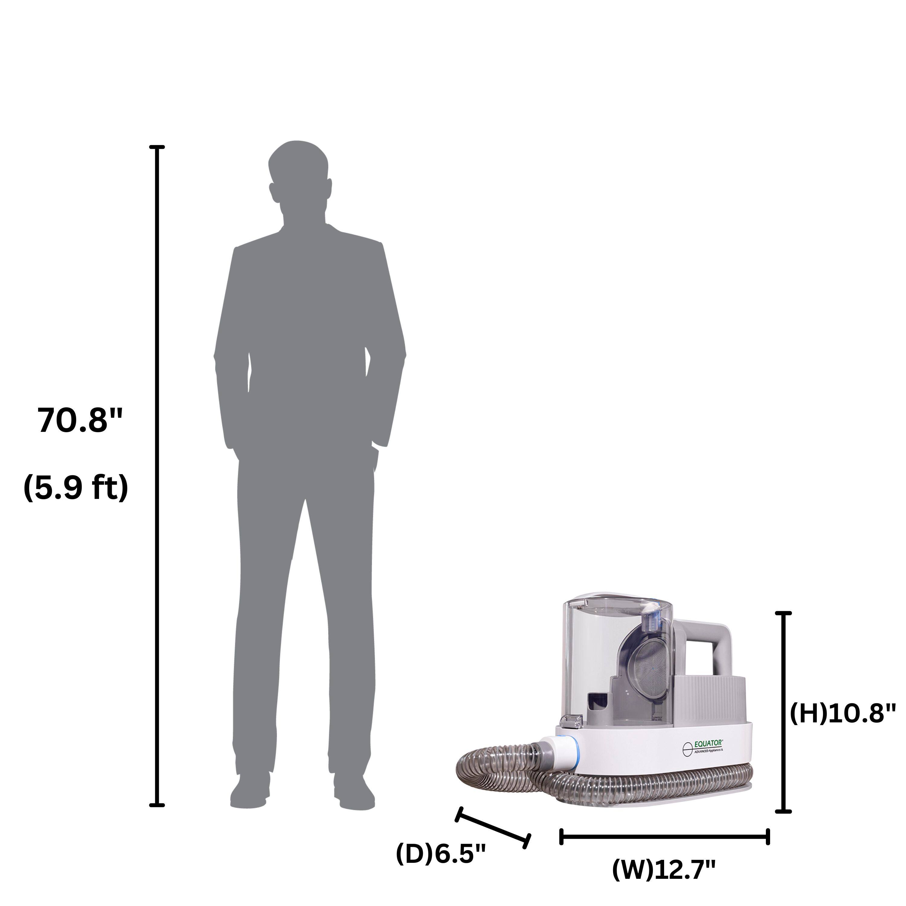 70.8" (5.9 ft)  
(H)10.8"  
(D)6.5"  
(W)12.7"