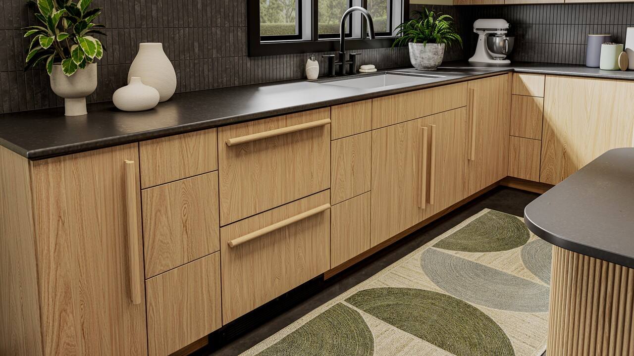 Left. KitchenAid - 4.4 Cu. Ft. Undercounter Double-Drawer Refrigerator - Panel Ready.