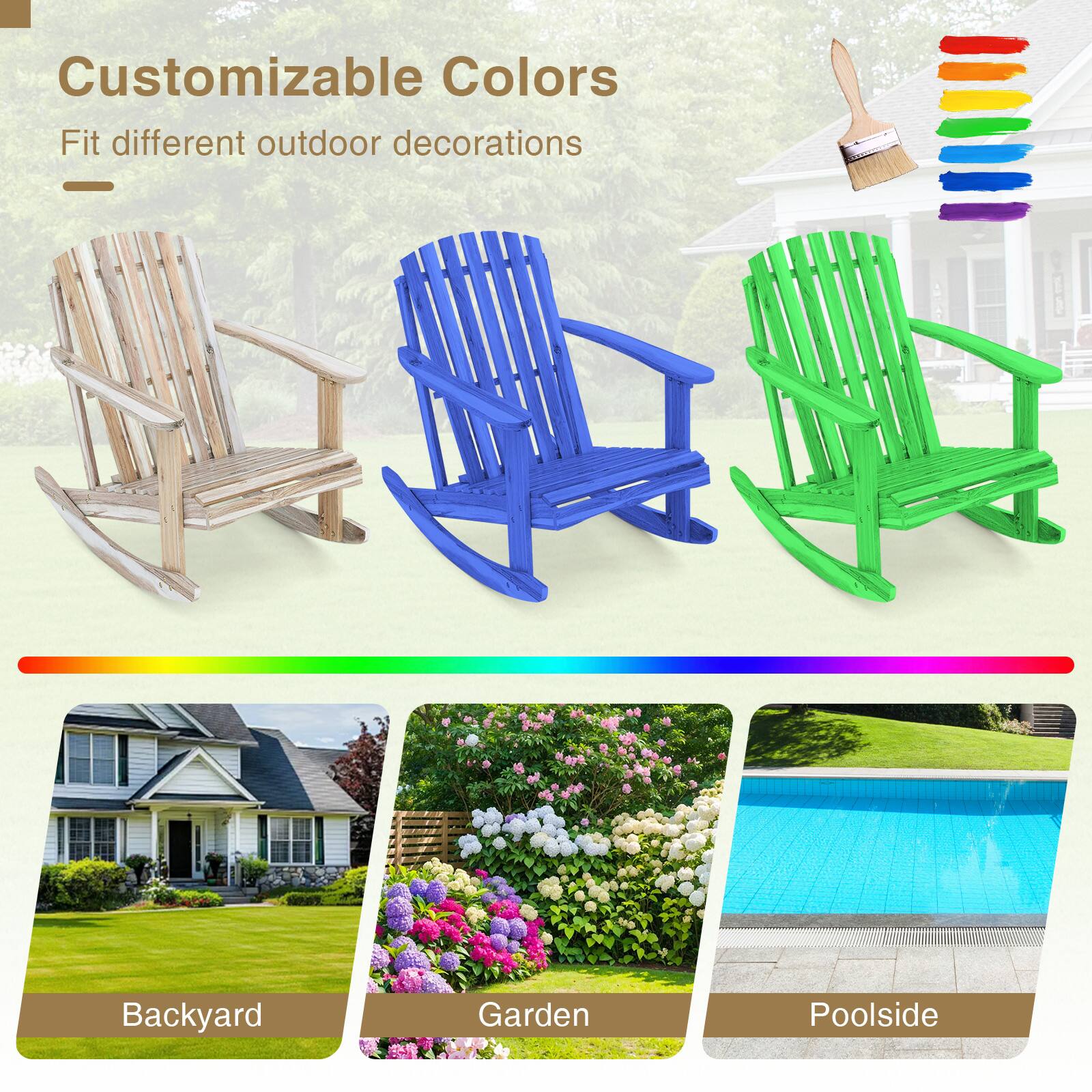 Customizable Colors  
Fit different outdoor decorations  

Backyard  
Garden  
Poolside