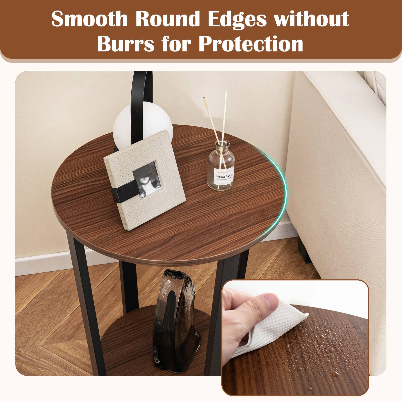 Smooth Round Edges without Burrs for Protection