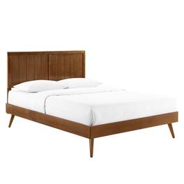 Modway - Alana Wood Twin Platform Bed With Splayed Legs - Brown