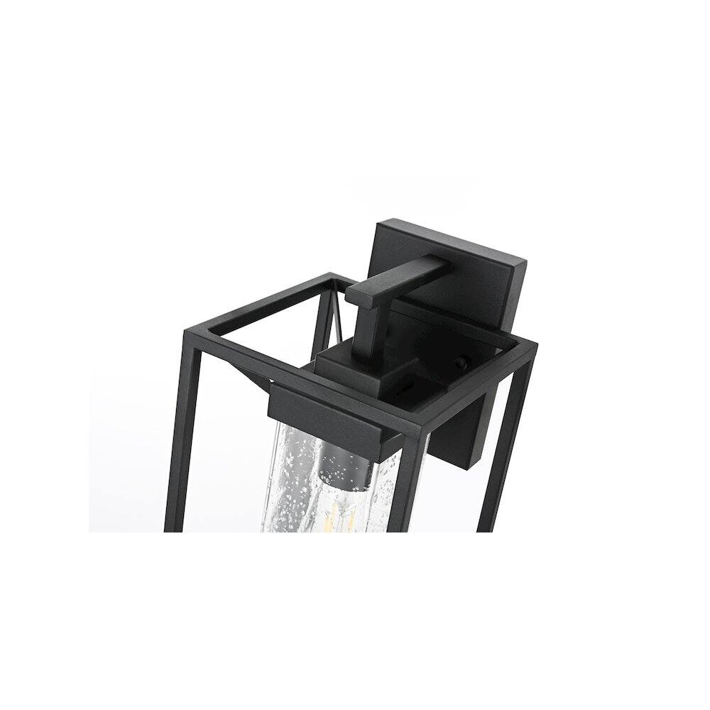 Alt View 3. Elegant Lighting - Willington 7 inch Outdoor Pendant in Black - Black.